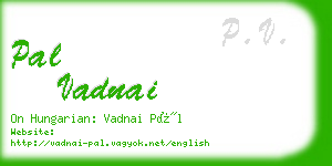 pal vadnai business card